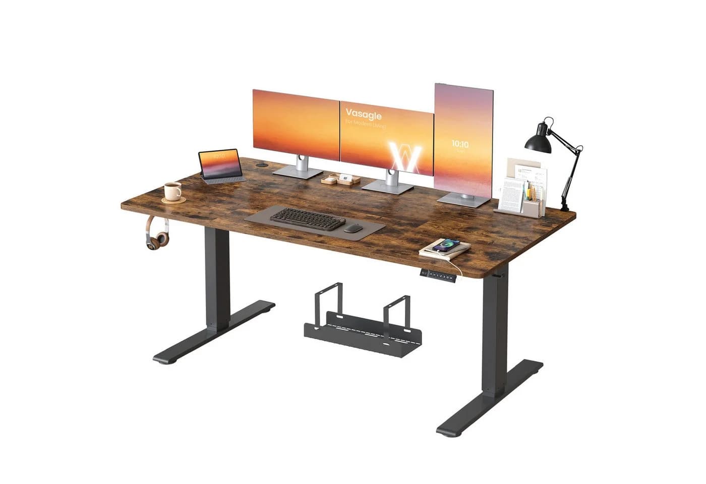 VASAGLE Höhenverstellbarer Schreibtisch mit USB-C und Memory-Funktion - Bild 2