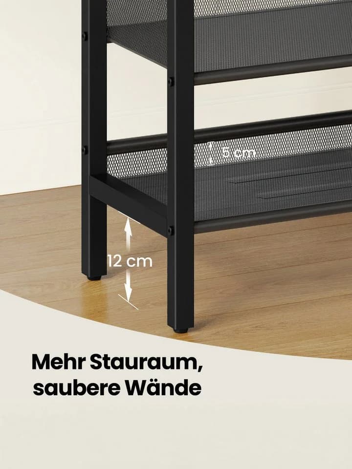 VASAGLE Schuhbank 3 Ebenen Industrie-Stil - Bild 4