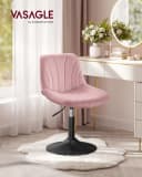 VASAGLE Barhocker Barstühle 1 St Schminkstuhl Stizhocker Höhenverstellbar Barhocker Drehbar Rosa Bild 1