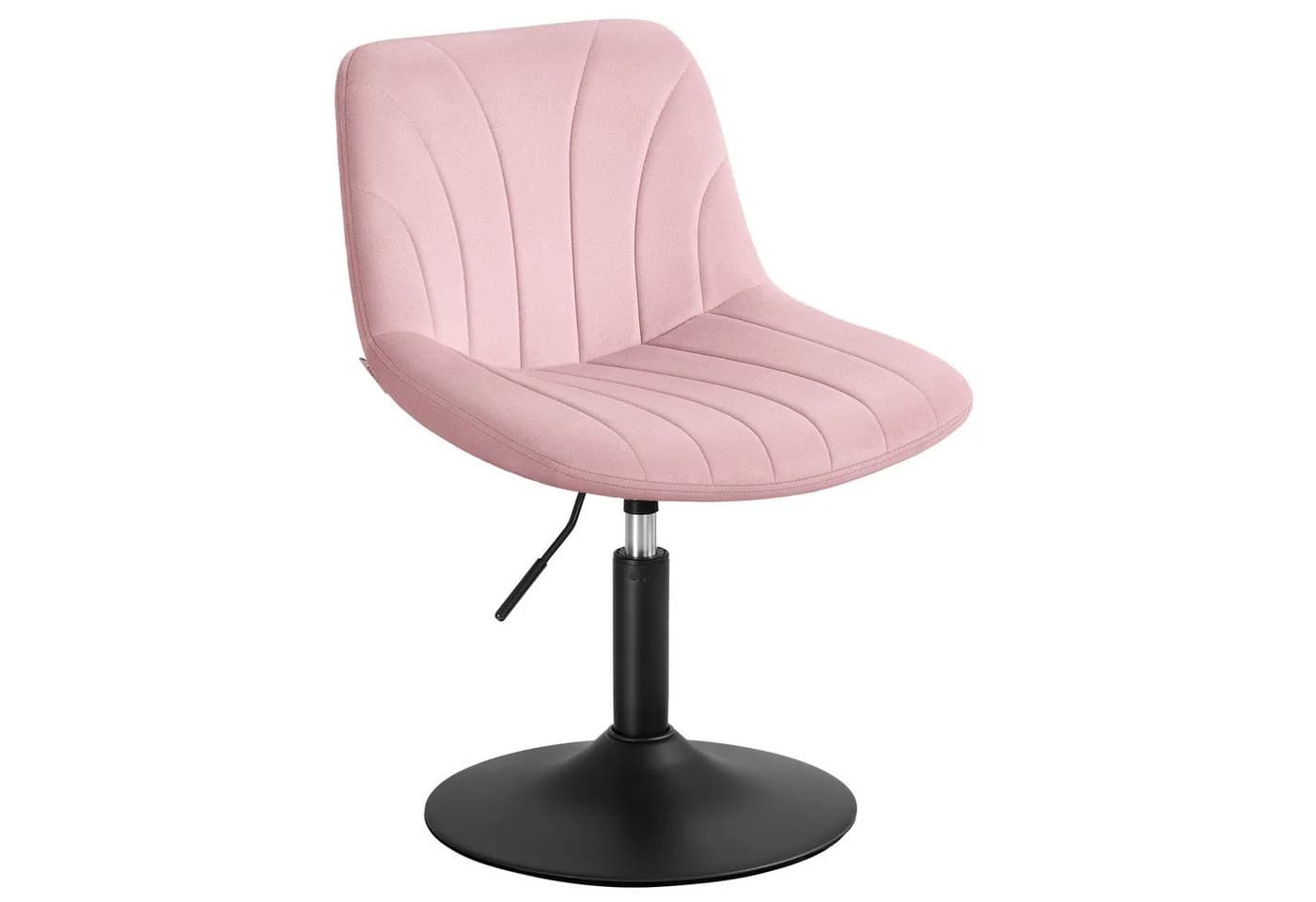 VASAGLE Barhocker Barstühle 1 St Schminkstuhl Stizhocker Höhenverstellbar Barhocker Drehbar Rosa - Bild 2