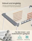 SONGMICS Wäscheständer Standtrockner ausziehbare Flügel mit Sockenhalter klappbar Bild 4