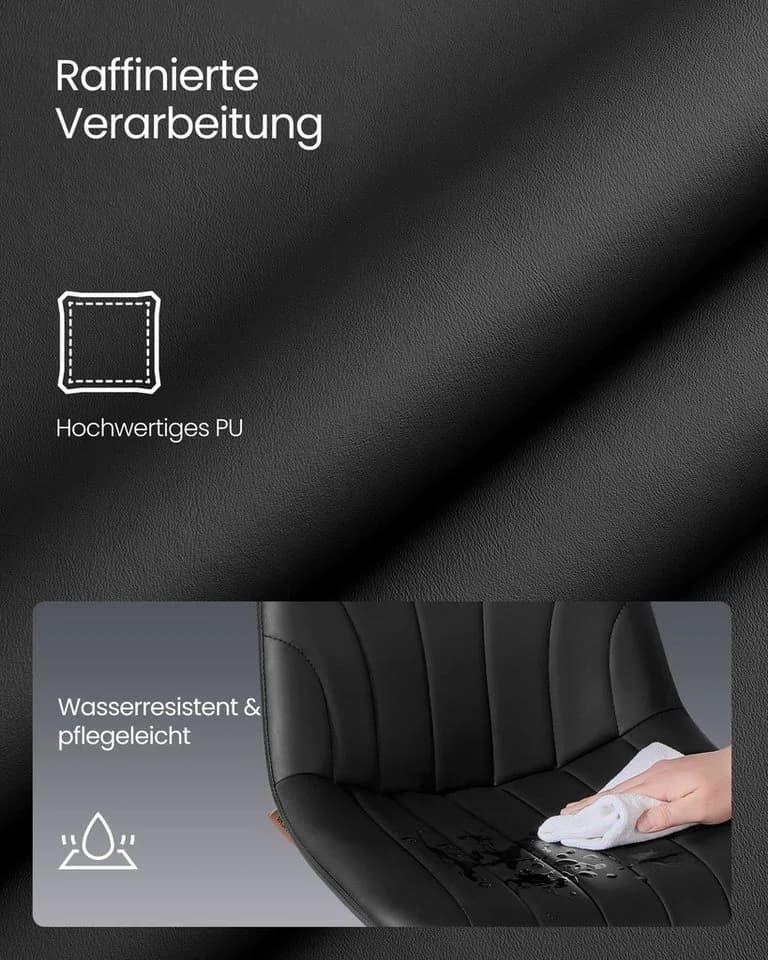 VASAGLE Barhocker Barstühle (2 St), Schminkstuhl, höhenverstellbar, drehbar - Bild 5