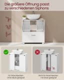 VASAGLE Waschbeckenunterschrank mit 2 großen Schubladen, Badezimmerschrank, hohe Füße, Weiß Bild 5