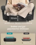 SONGMICS Gaming-Stuhl Schwarz Ergonomisch mit Fußstütze Bild 4