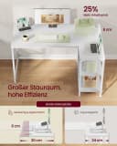VASAGLE Eckschreibtisch L-Form Bürotisch mit Stauraum Bild 3