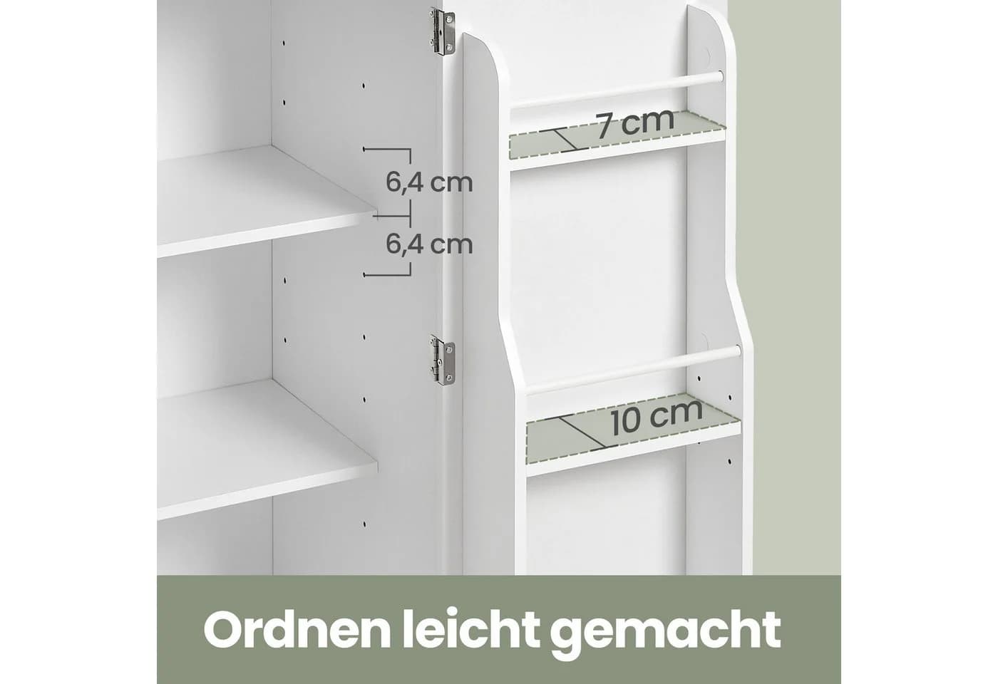 VASAGLE Buffet Küchenschrank mit Arbeitsplatte und Mikrowellenfach Mehrzweckschrank - Bild 5
