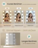 SONGMICS Schminkspiegel Kosmetikspiegel LED-Licht USB-A USB-C Bild 3
