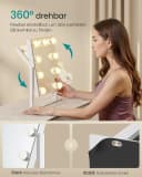 SONGMICS Schminkspiegel Kosmetikspiegel LED-Licht USB-A USB-C Bild 5