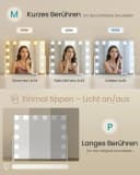 SONGMICS Schminkspiegel Kosmetikspiegel LED-Licht USB-A USB-C Bild 3