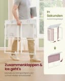 VASAGLE Klapptisch, kleiner Schreibtisch klappbar, Computertisch, Tischplatte aus einem Stück, abgerundete Ecken Bild 4