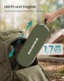 SONGMICS Campingstuhl höhenverstellbar Klappstuhl Braun 2er Set Bild 4