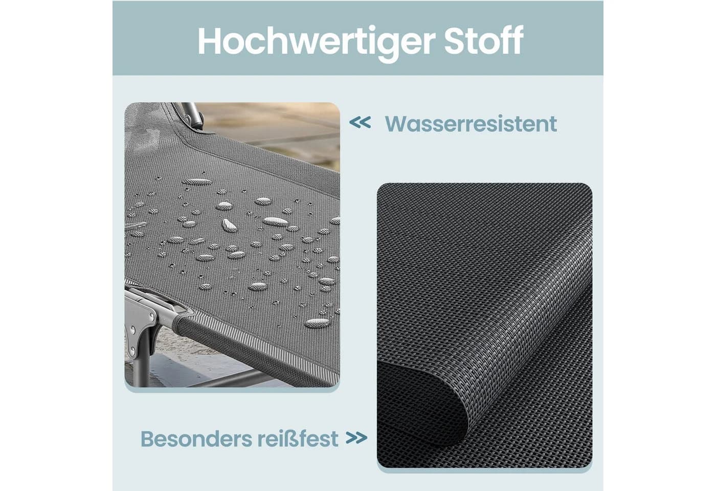 SONGMICS Gartenliege Klappbar Verstellbare Sonnenblende - Bild 5