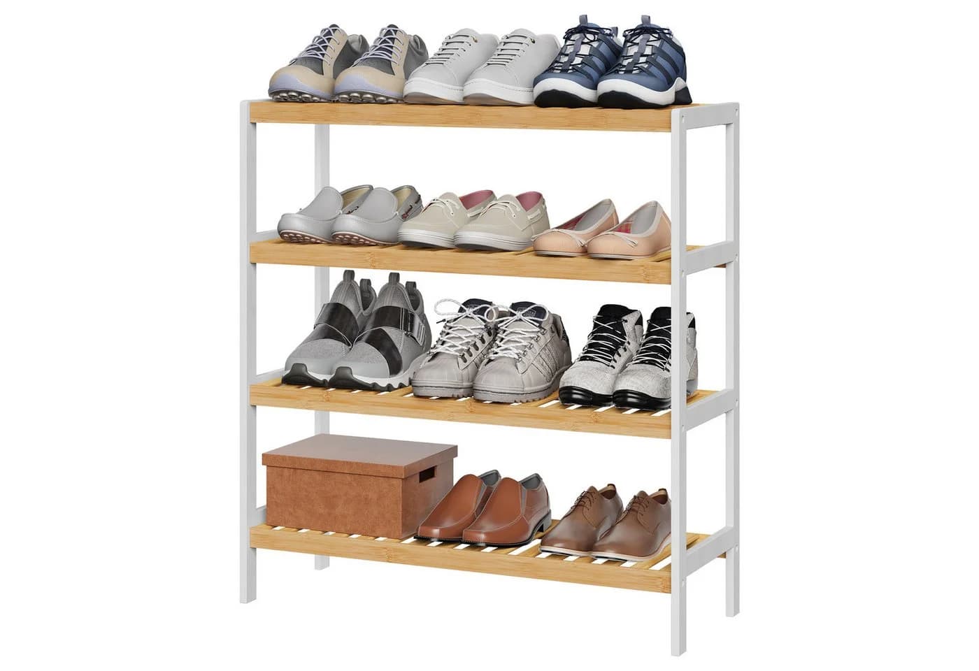 SONGMICS Schuhregal Bambus Standregal - Bild 2