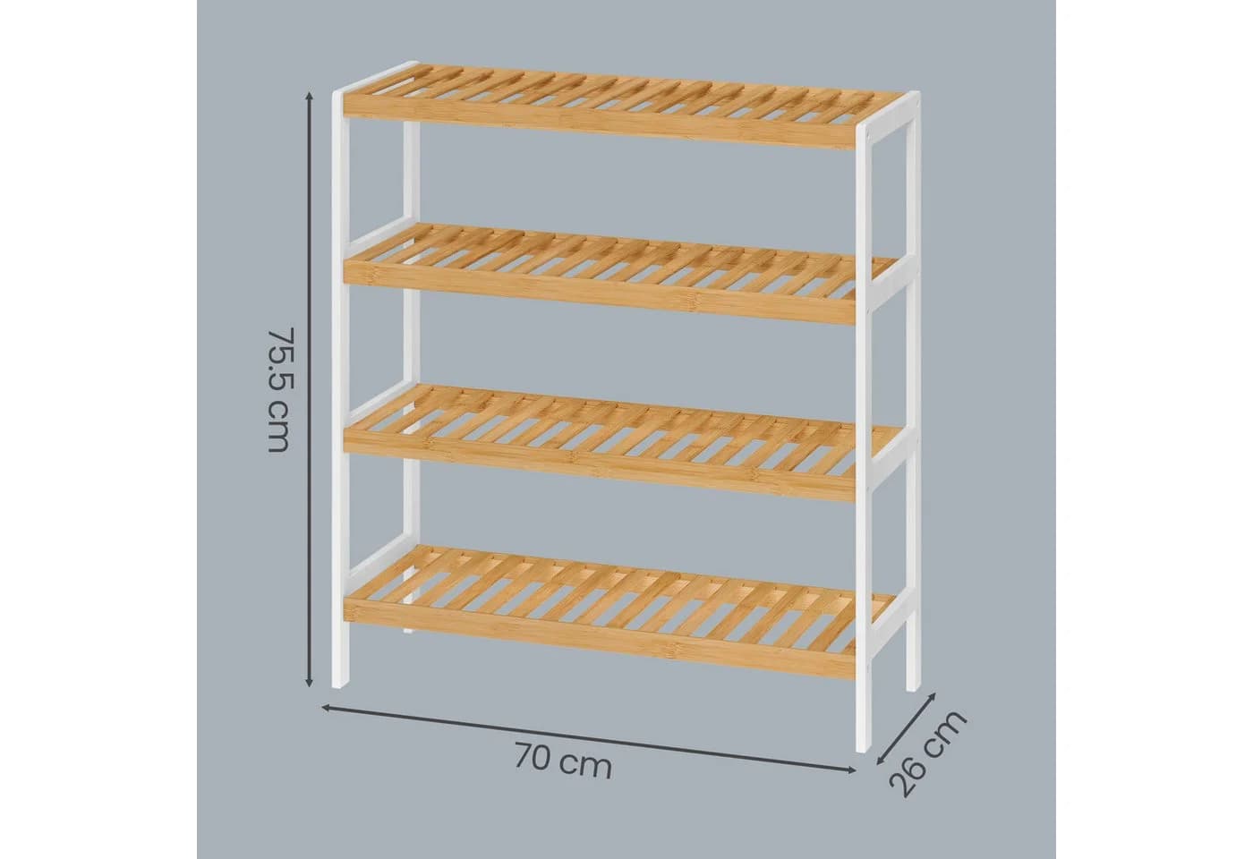 SONGMICS Schuhregal Bambus Standregal - Bild 3