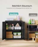 SONGMICS Aktenschrank Metallschrank abschließbar 2 Türen Stahl Bild 3