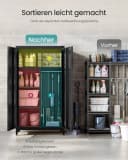SONGMICS Aktenschrank Metallschrank 5 Fächer abschließbar Bild 3