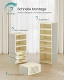 SONGMICS Schuhbox Schuhschrank klappbar weiß für 12 Paar Bild 3