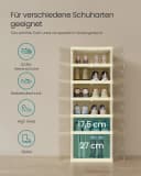 SONGMICS Schuhbox Schuhschrank klappbar weiß für 12 Paar Bild 4