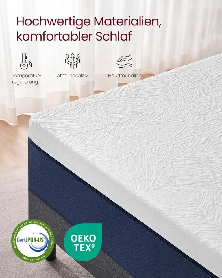 Kaltschaummatratze Gel-Memory-Schaumstoff VASAGLE 25 cm 7-Zonen-Unterstützung - Bild 5