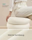 SONGMICS Sitzhocker Schminktisch-Hocker Creme Bild 3