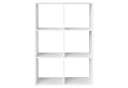 VASAGLE Bücherregal Standregal 6 Fächer Weiß Skandinavischer Stil Bild 1