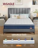 VASAGLE Taschenfederkernmatratze Gel-Memory-Schaum 140x200 cm Blau Bild 1