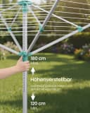 SONGMICS Wäscheständer höhenverstellbar 40 m Wäscheleine für 4 Waschladungen draußen Bild 5