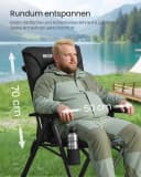 SONGMICS Campingstuhl Verstellbare Rückenlehne Polsterung Tragetasche Bild 5