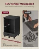 VASAGLE Rollcontainer Aktenschrank 5 Schubladen Bild 4