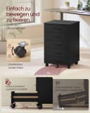 VASAGLE Rollcontainer Aktenschrank 5 Schubladen Bild 5