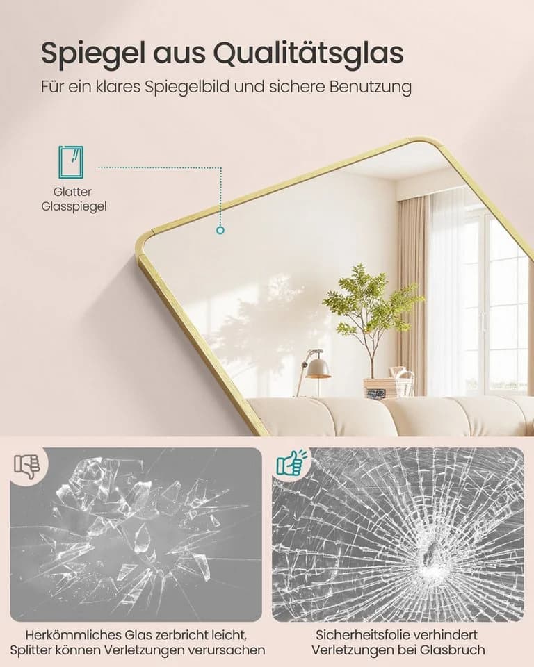 SONGMICS Ganzkörperspiegel 120 x 40 cm Rechteckig Gewölbt - Bild 3