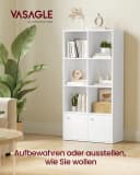 VASAGLE Bücherregal mit Türen Weiß Bild 1