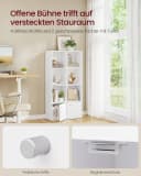 VASAGLE Bücherregal mit Türen Weiß Bild 3