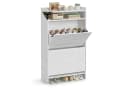 SONGMICS HOME Schuhschrank Weiß 2 Klappen Werkzeuglos Bild 2