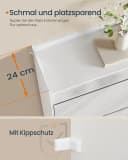 SONGMICS HOME Schuhschrank Weiß 2 Klappen Werkzeuglos Bild 5