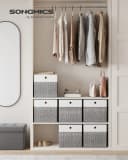 SONGMICS Aufbewahrungsbox 6er Set Weiß-Grau Bild 1