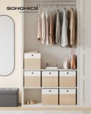 SONGMICS Aufbewahrungsbox 6er Set Weiß-Beige Bild 1