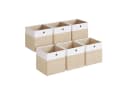 SONGMICS Aufbewahrungsbox 6er Set Weiß-Beige Bild 2