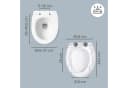 SONGMICS WC-Sitz Absenkautomatik, Toilettendeckel, belastbar mit 300 kg, Griff, PP-Kunststoff, einfache Montage Bild 3