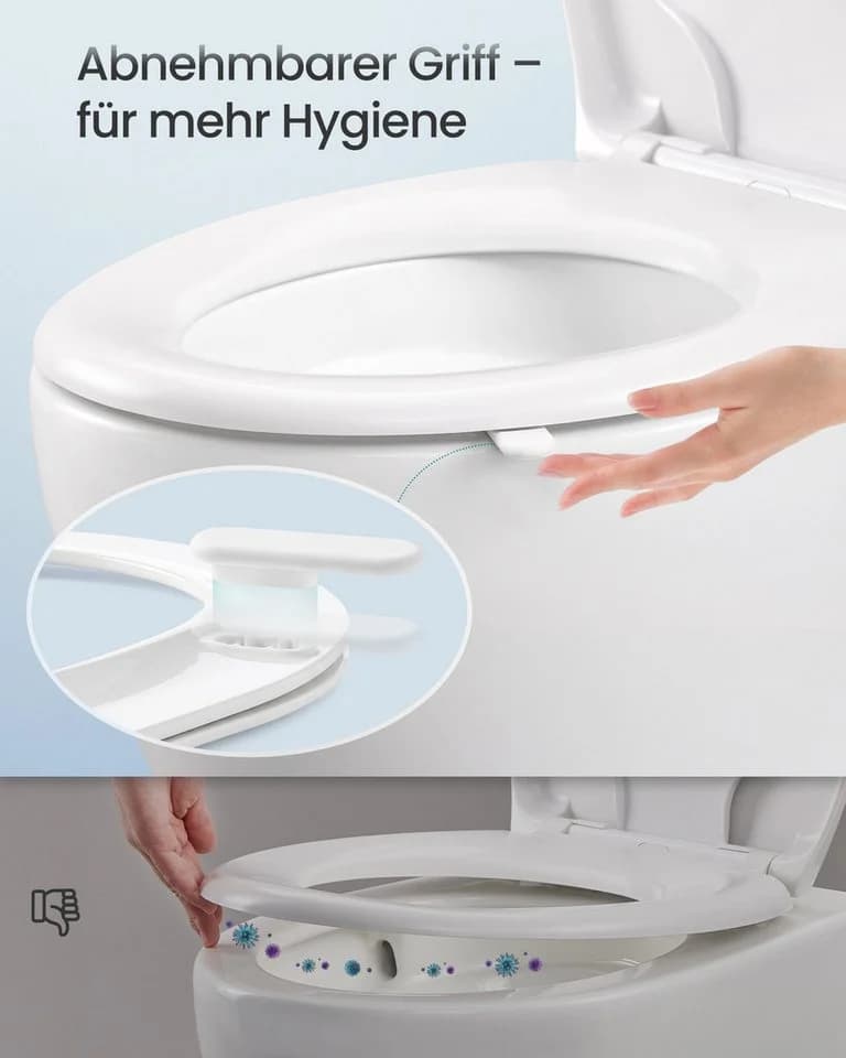 SONGMICS WC-Sitz Urea-Duroplast 300 kg O-Form Absenkautomatik - Bild 3