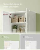 SONGMICS Aktenschrank Mehrzweckschrank Weiß 5 Ablagen Bild 4