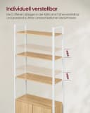 VASAGLE Bücherregal 6 Ebenen Goldeichenfarbe-Mattweiß Bild 5