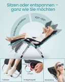SONGMICS Gartenliege Stufenlos Einstellbar Relaxliege Mit Abnehmbarem Kissen Stahlrahmen Bild 3