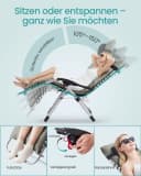 SONGMICS Gartenliege Relaxliege stufenlos einstellbar Stahlrahmen Bild 3