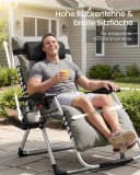 SONGMICS Gartenliege Relaxliege stufenlos einstellbar Stahlrahmen Bild 4
