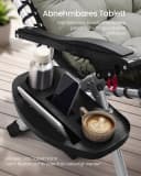SONGMICS Gartenliege Relaxliege stufenlos einstellbar Stahlrahmen Bild 5