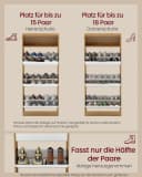 VASAGLE Schuhschrank 3 Klappen Eichenfarben-Weiß Bild 5