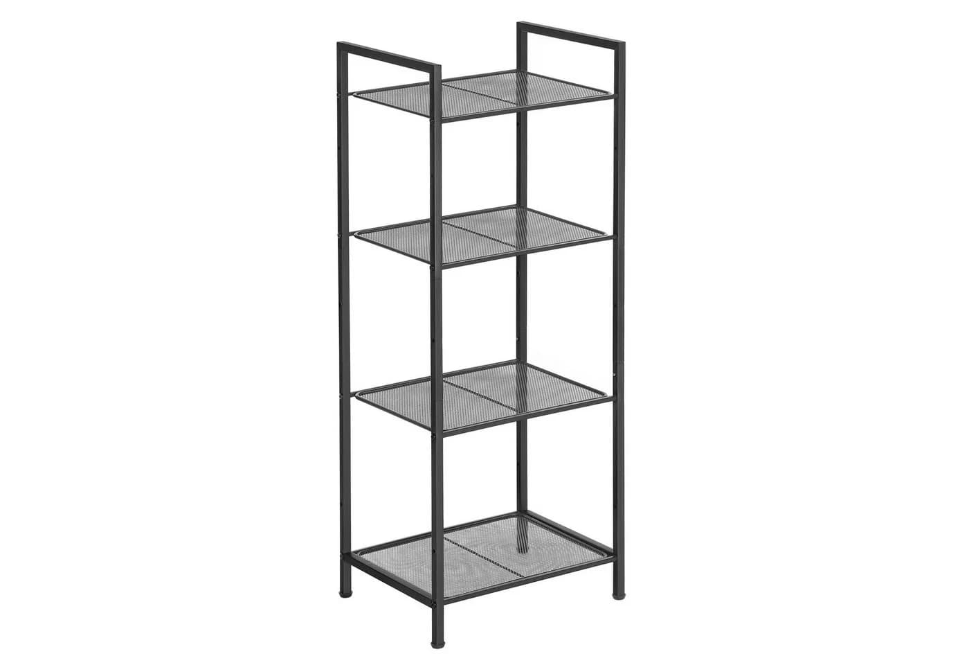 SONGMICS Standregal Badezimmerregal aus Metall Küchenregal Badregal Pflanzenregal Schwarz - Bild 2