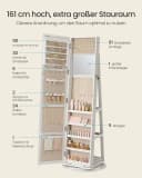 SONGMICS Schmuckschrank Spiegelschrank 3 Ablagen Standspiegel Bild 4