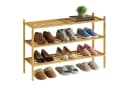 SONGMICS Bambus Schuhregal 3 Ebenen stapelbar Bild 2